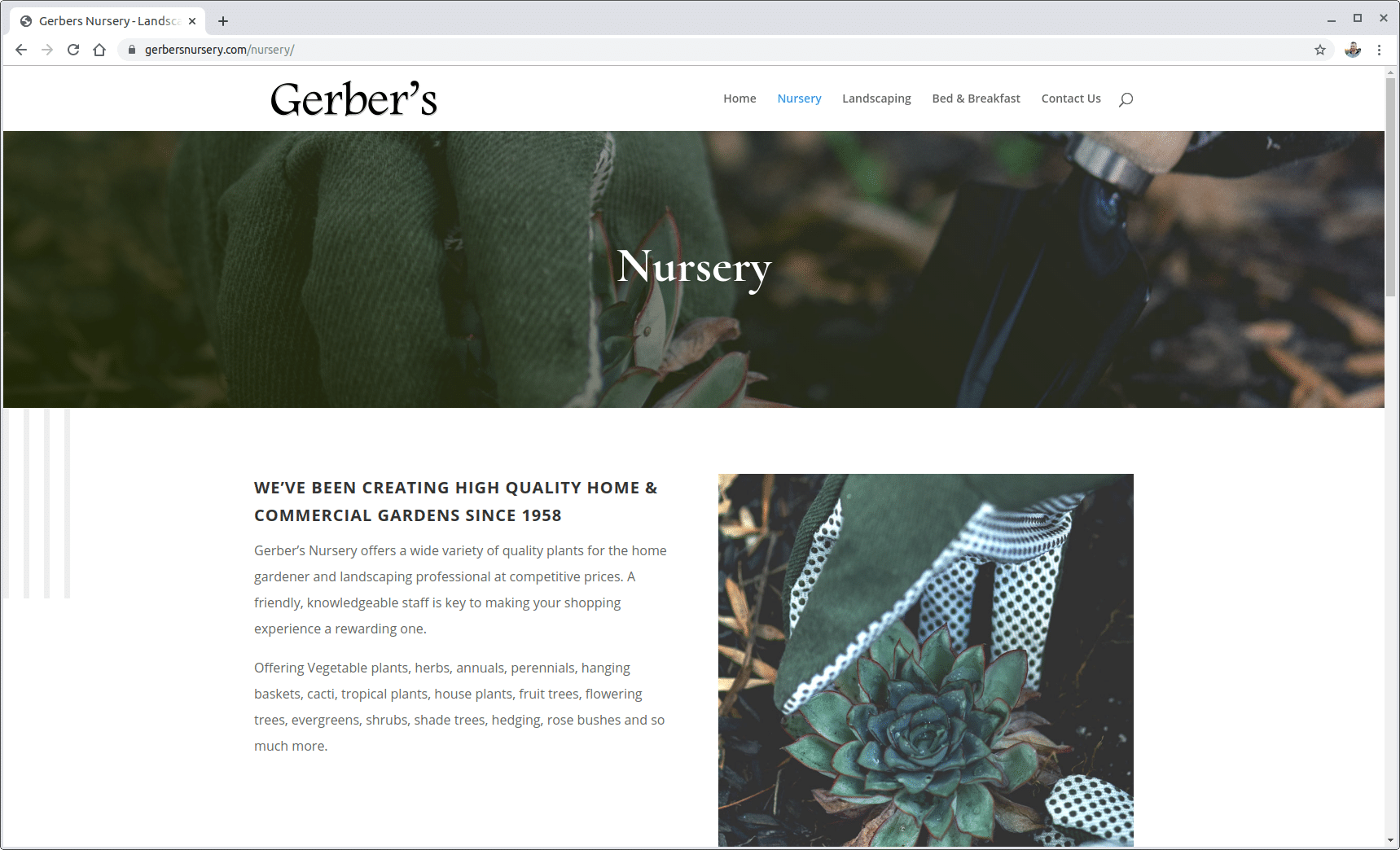 Gerbers Nursery - Nursery Page